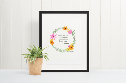 Psalm 8:2ab Watercolor Illustration